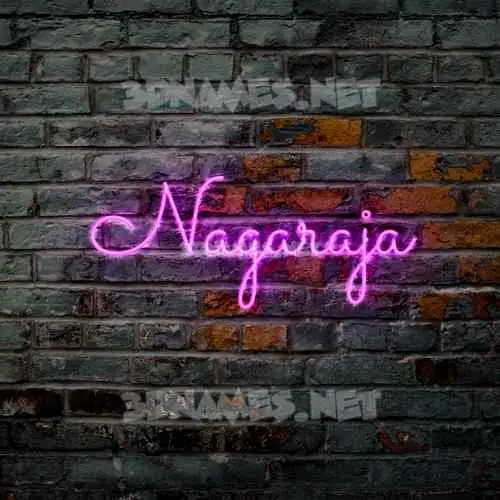 nagaraja in Pink Neon style - 3D name wallpaper