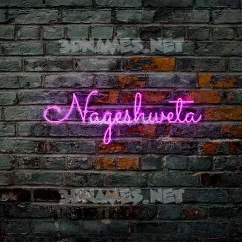 nageshweta in Pink Neon style - 3D name wallpaper