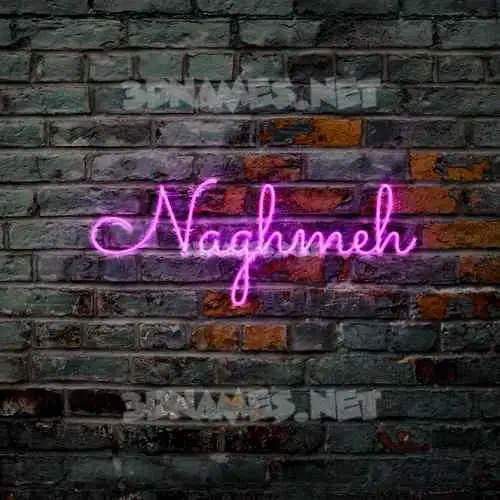 naghmeh in Pink Neon style - 3D name wallpaper naghmeh in Pink Neon style - 3D name wallpaper