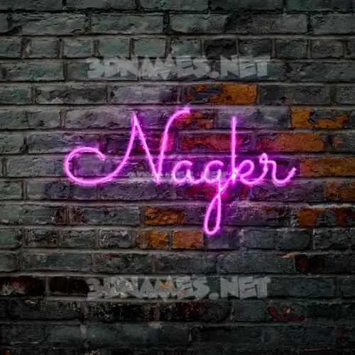 nagkr in Pink Neon style - 3D name wallpaper