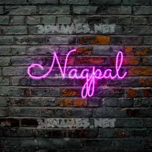 nagpal in Pink Neon style - 3D name wallpaper