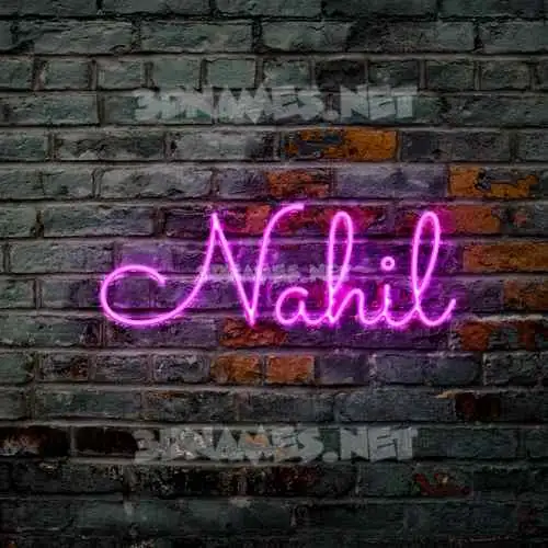 nahil in Pink Neon style - 3D name wallpaper nahil in Pink Neon style - 3D name wallpaper