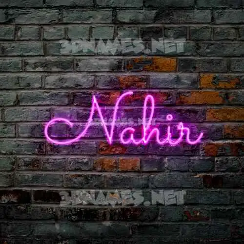 nahir in Pink Neon style - 3D name wallpaper nahir in Pink Neon style - 3D name wallpaper