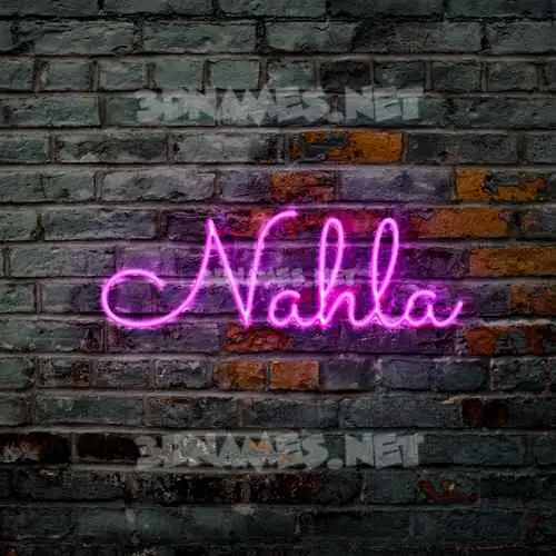 nahla in Pink Neon style - 3D name wallpaper nahla in Pink Neon style - 3D name wallpaper