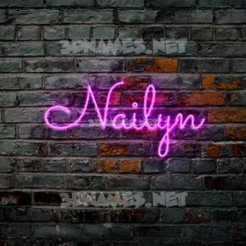 nailyn in Pink Neon style - 3D name wallpaper nailyn in Pink Neon style - 3D name wallpaper