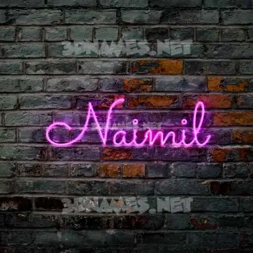 naimil in Pink Neon style - 3D name wallpaper