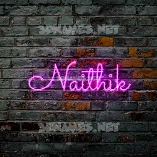 naithik in Pink Neon style - 3D name wallpaper naithik in Pink Neon style - 3D name wallpaper