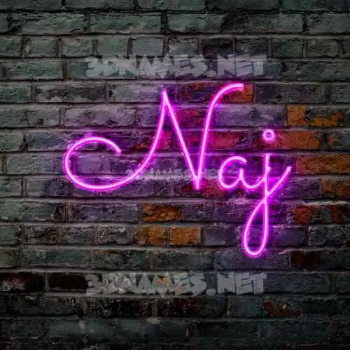 naj in Pink Neon style - 3D name wallpaper naj in Pink Neon style - 3D name wallpaper