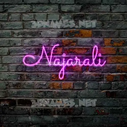 najarali in Pink Neon style - 3D name wallpaper najarali in Pink Neon style - 3D name wallpaper