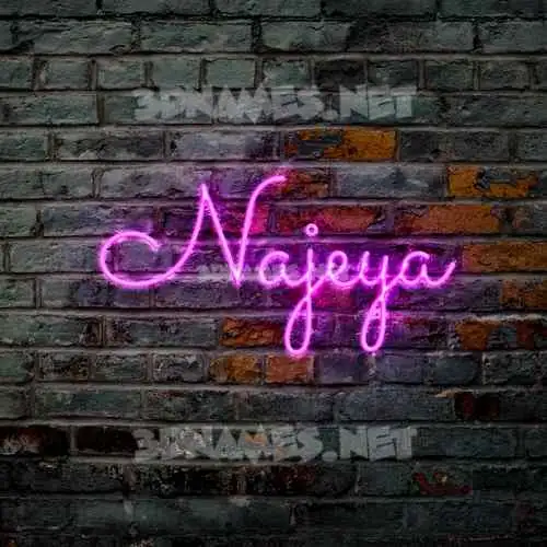 najeya in Pink Neon style - 3D name wallpaper najeya in Pink Neon style - 3D name wallpaper