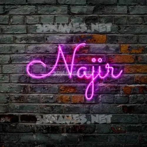najir in Pink Neon style - 3D name wallpaper najir in Pink Neon style - 3D name wallpaper