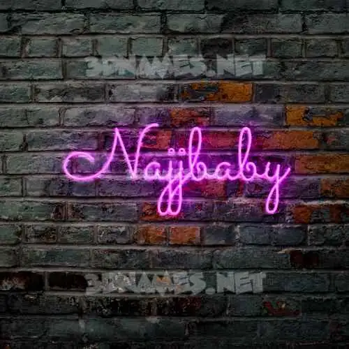 najjbaby in Pink Neon style - 3D name wallpaper najjbaby in Pink Neon style - 3D name wallpaper