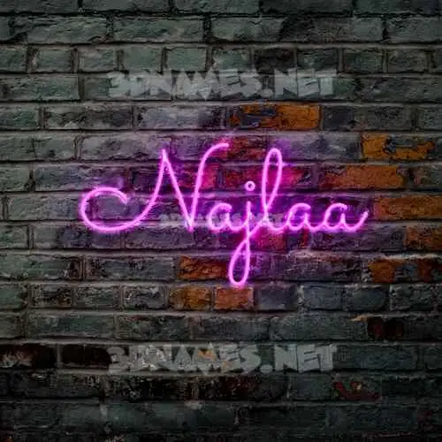 najlaa in Pink Neon style - 3D name wallpaper najlaa in Pink Neon style - 3D name wallpaper