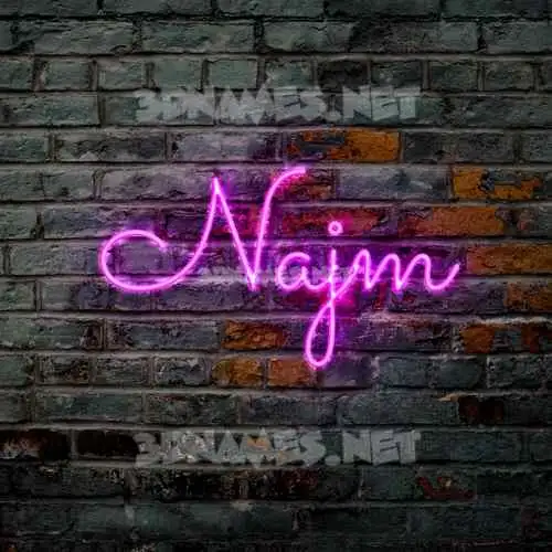 najm in Pink Neon style - 3D name wallpaper najm in Pink Neon style - 3D name wallpaper