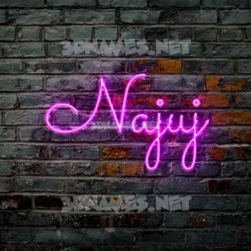 najuj in Pink Neon style - 3D name wallpaper najuj in Pink Neon style - 3D name wallpaper