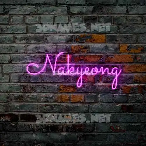 nakyeong in Pink Neon style - 3D name wallpaper nakyeong in Pink Neon style - 3D name wallpaper