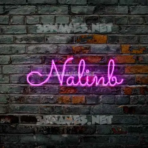 nalinb in Pink Neon style - 3D name wallpaper