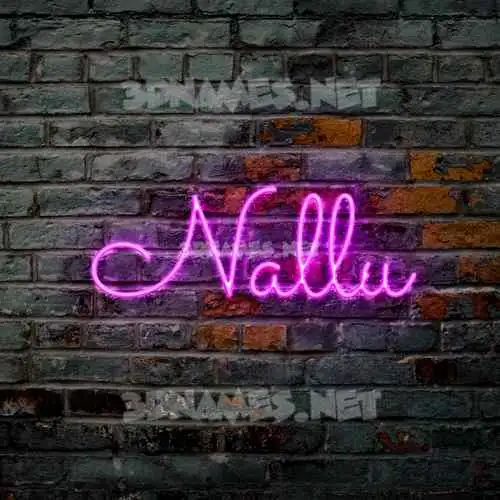nallu in Pink Neon style - 3D name wallpaper nallu in Pink Neon style - 3D name wallpaper