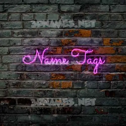 name tags in Pink Neon style - 3D name wallpaper name tags in Pink Neon style - 3D name wallpaper