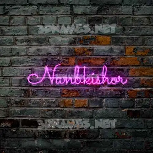 nanbkishor in Pink Neon style - 3D name wallpaper
