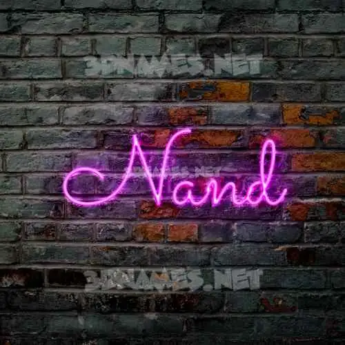 nand in Pink Neon style - 3D name wallpaper