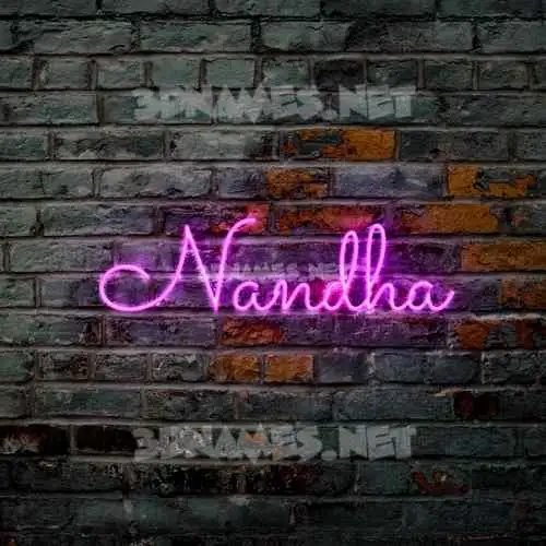 nandha in Pink Neon style - 3D name wallpaper nandha in Pink Neon style - 3D name wallpaper