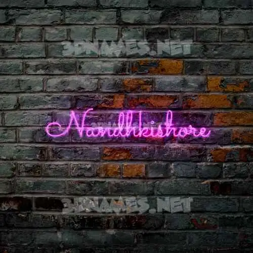 nandhkishore in Pink Neon style - 3D name wallpaper