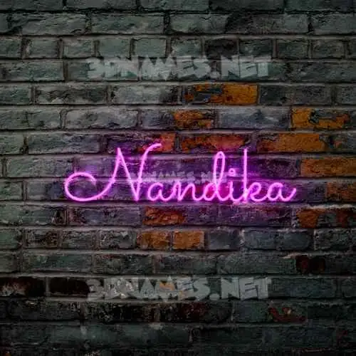 nandika in Pink Neon style - 3D name wallpaper nandika in Pink Neon style - 3D name wallpaper