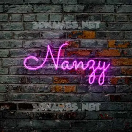 nanzy in Pink Neon style - 3D name wallpaper