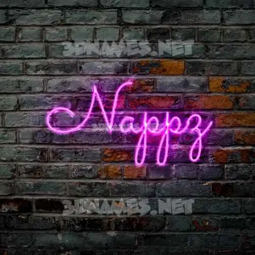 nappz in Pink Neon style - 3D name wallpaper nappz in Pink Neon style - 3D name wallpaper