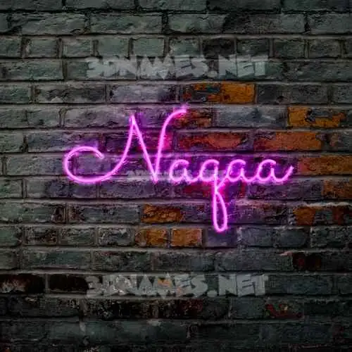 naqaa in Pink Neon style - 3D name wallpaper naqaa in Pink Neon style - 3D name wallpaper