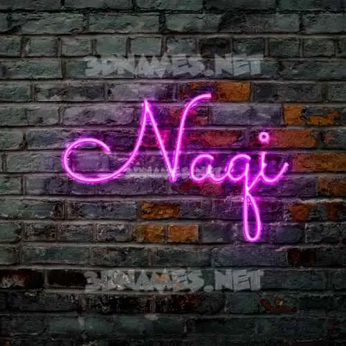 naqi in Pink Neon style - 3D name wallpaper naqi in Pink Neon style - 3D name wallpaper