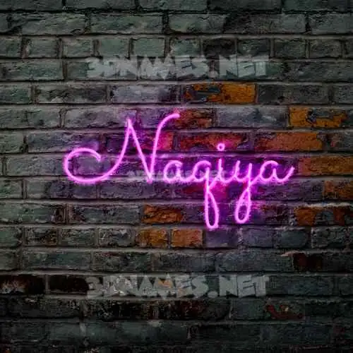 naqiya in Pink Neon style - 3D name wallpaper naqiya in Pink Neon style - 3D name wallpaper