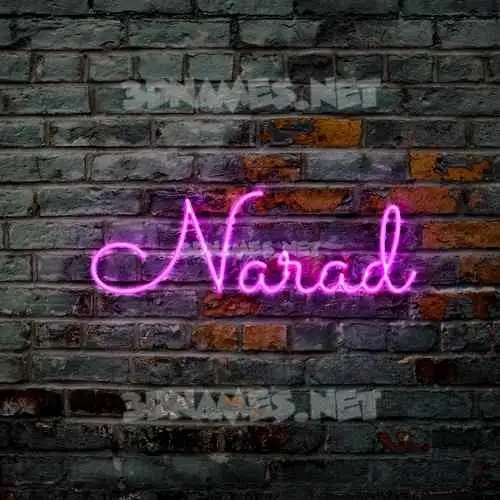 narad in Pink Neon style - 3D name wallpaper