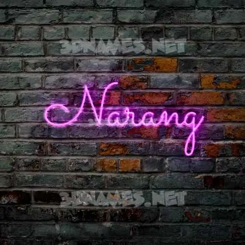 narang in Pink Neon style - 3D name wallpaper