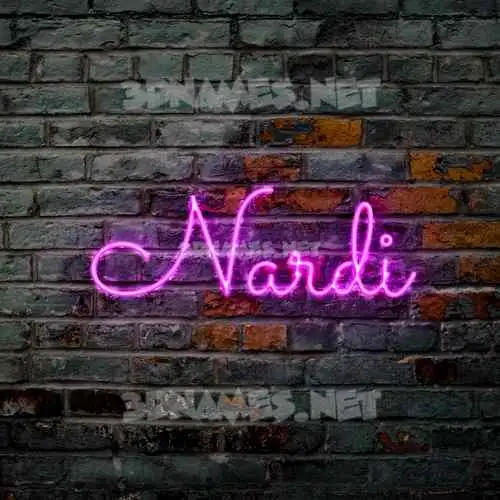 nardi in Pink Neon style - 3D name wallpaper