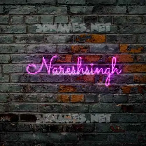 nareshsingh in Pink Neon style - 3D name wallpaper