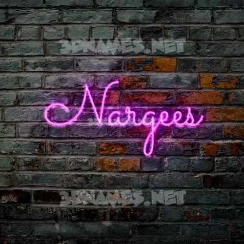 nargees in Pink Neon style - 3D name wallpaper nargees in Pink Neon style - 3D name wallpaper