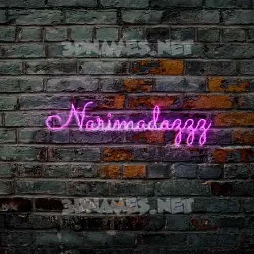 narimadazzz in Pink Neon style - 3D name wallpaper
