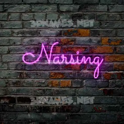 narsing in Pink Neon style - 3D name wallpaper