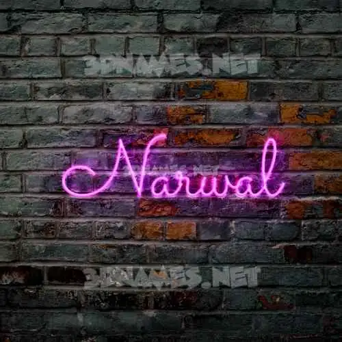 narwal in Pink Neon style - 3D name wallpaper narwal in Pink Neon style - 3D name wallpaper
