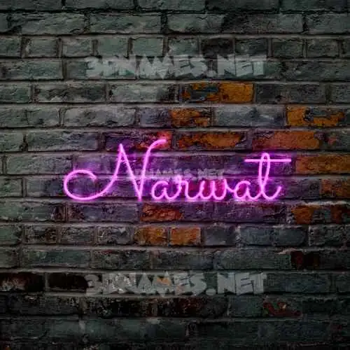 narwat in Pink Neon style - 3D name wallpaper