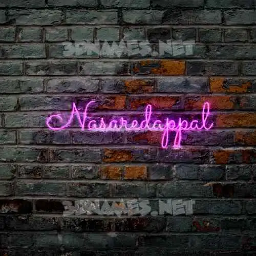 nasaredappal in Pink Neon style - 3D name wallpaper nasaredappal in Pink Neon style - 3D name wallpaper