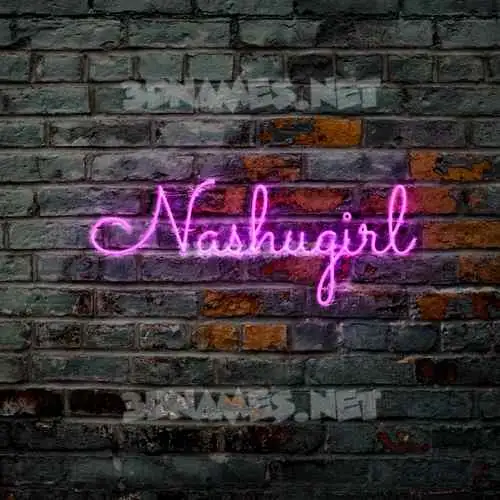 nashugirl in Pink Neon style - 3D name wallpaper nashugirl in Pink Neon style - 3D name wallpaper