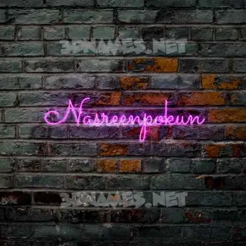 nasreenpokun in Pink Neon style - 3D name wallpaper nasreenpokun in Pink Neon style - 3D name wallpaper