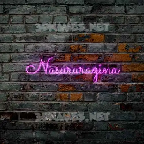 nasururazina in Pink Neon style - 3D name wallpaper nasururazina in Pink Neon style - 3D name wallpaper