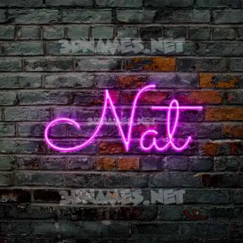 nat in Pink Neon style - 3D name wallpaper nat in Pink Neon style - 3D name wallpaper