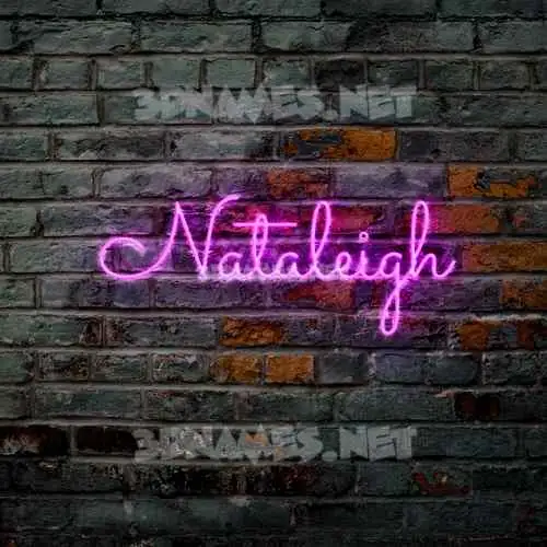 nataleigh in Pink Neon style - 3D name wallpaper nataleigh in Pink Neon style - 3D name wallpaper