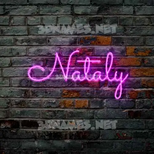 nataly in Pink Neon style - 3D name wallpaper nataly in Pink Neon style - 3D name wallpaper