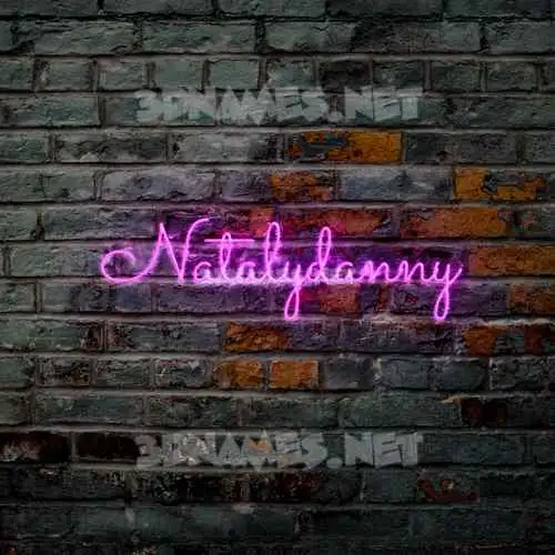 natalydanny in Pink Neon style - 3D name wallpaper natalydanny in Pink Neon style - 3D name wallpaper